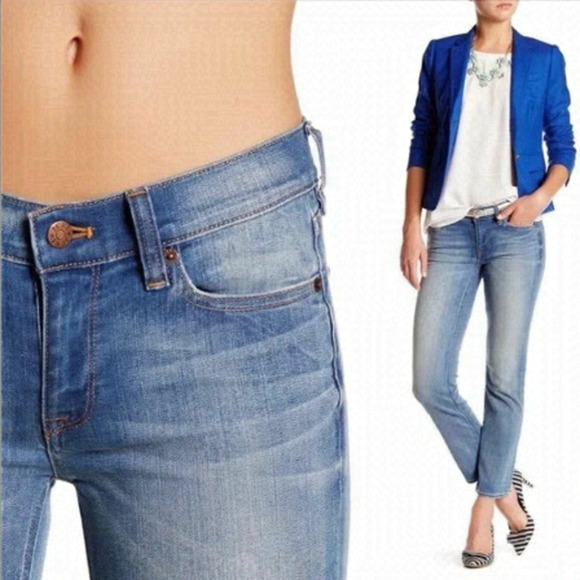 J.CREW Factory Light Wash Stretch Straight Jeans Size 28 - Picture 1 of 9